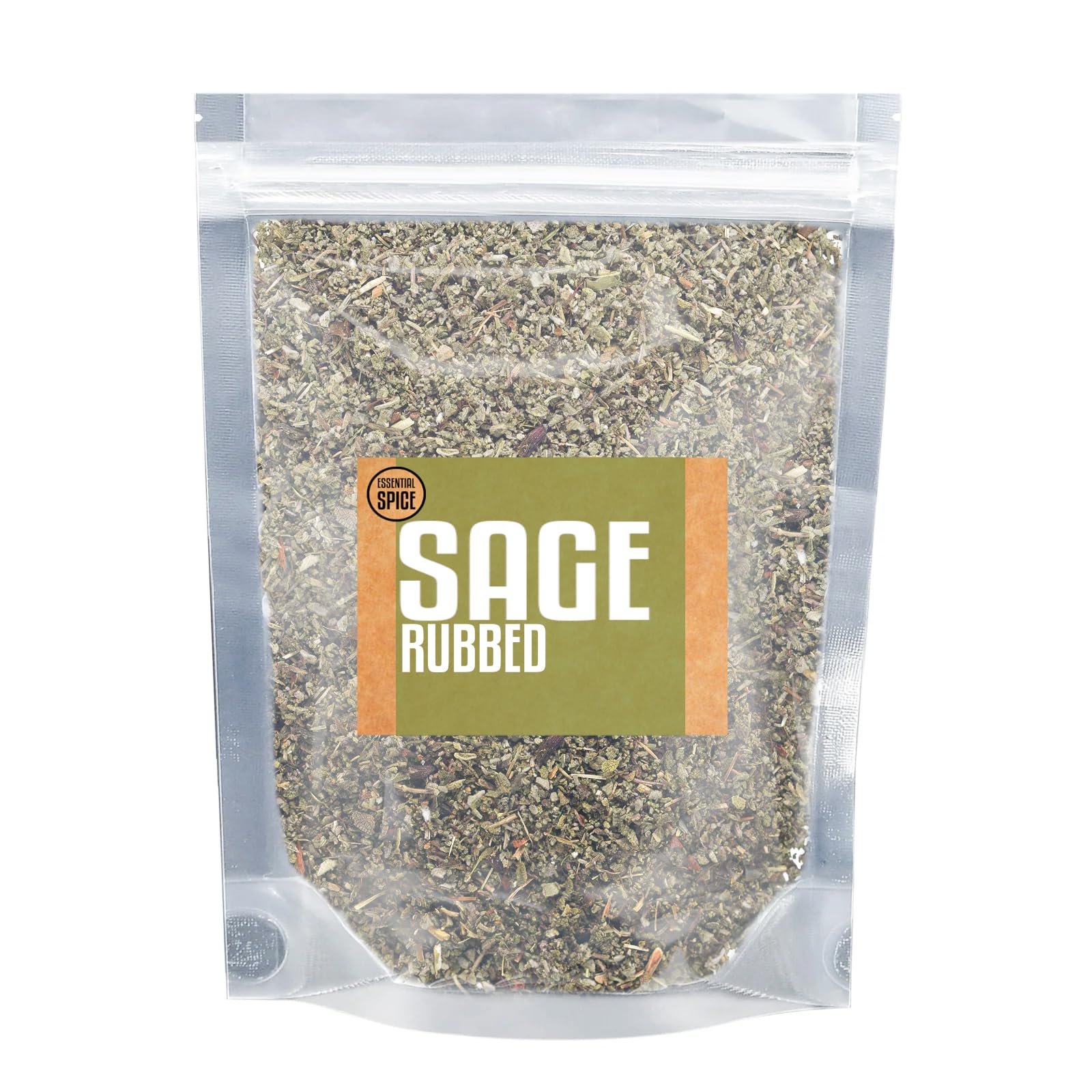 Essential Spice Rubbed Sage - Earthy, Warm & Savory Flavor - Finely Crumbled Dried Sage Leaves for Seasoning, Stuffing, Sauces & Meat Rubs (2 Ounces)