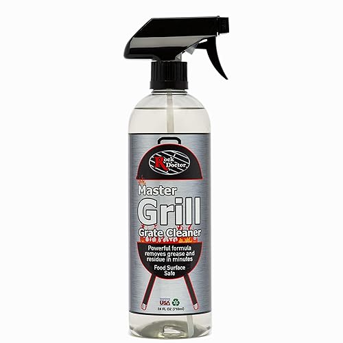 Rock Doctor Master Grill Grate Cleaner, 24 oz. Cleaning Spray for Drip Pans, Oven Grates, Smokers, and Components, Non-Abrasive Liquid Solution