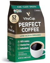 VitaCup Perfect Low Acid Coffee Ground, USDA Organic & Fair Trade, Mycotoxin Free, Dark Roast Guatemala Single Origin, Clean & Pure, 20 ounces, 52