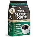 VitaCup Perfect Low Acid Coffee Ground, USDA Organic & Fair Trade, Mycotoxin Free, Dark Roast Guatemala Single Origin, Clean & Pure, 20 ounces, 52