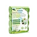 TECHSHARE 1.2 Gallon Biodegradable Trash Bags, 80 Count, Compostable Garbage Bags, 1.5 Gallon Capacity, Green