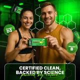 Greens+ Plusbar Energy, Natural, Gluten-Free Snack with Super Greens, Superfoods & Almond Butter, Vegan, Dairy-Free, Non-GMO, 10g Protein Meal