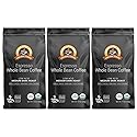 Alex's Low Acid Organic Coffee 12oz Bag - Whole Bean Espresso, Medium Dark Roast (Pack of 3)