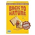Back to Nature Crispy Wheat Crackers, Non-GMO, Vegan Friendly Snack Cracker, Made with Wheat Flour & Sea Salt, Snack Happy, 6.5 oz Box