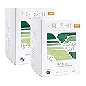 Rishi Tea Jasmine Green Tea, Organic Herbal Tea Bags, 2-Pack - Contains Caffeine, USDA Certified, Floral Aroma & Taste, 15 Sachets in Each, Direct
