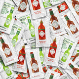 Hot Sauce Packets Variety Pack - 30 Count (10 Original 3g, 10 Green Jalapeño 3g, 10 Sriracha 6g) - Individual Portion Control Condiment Packets