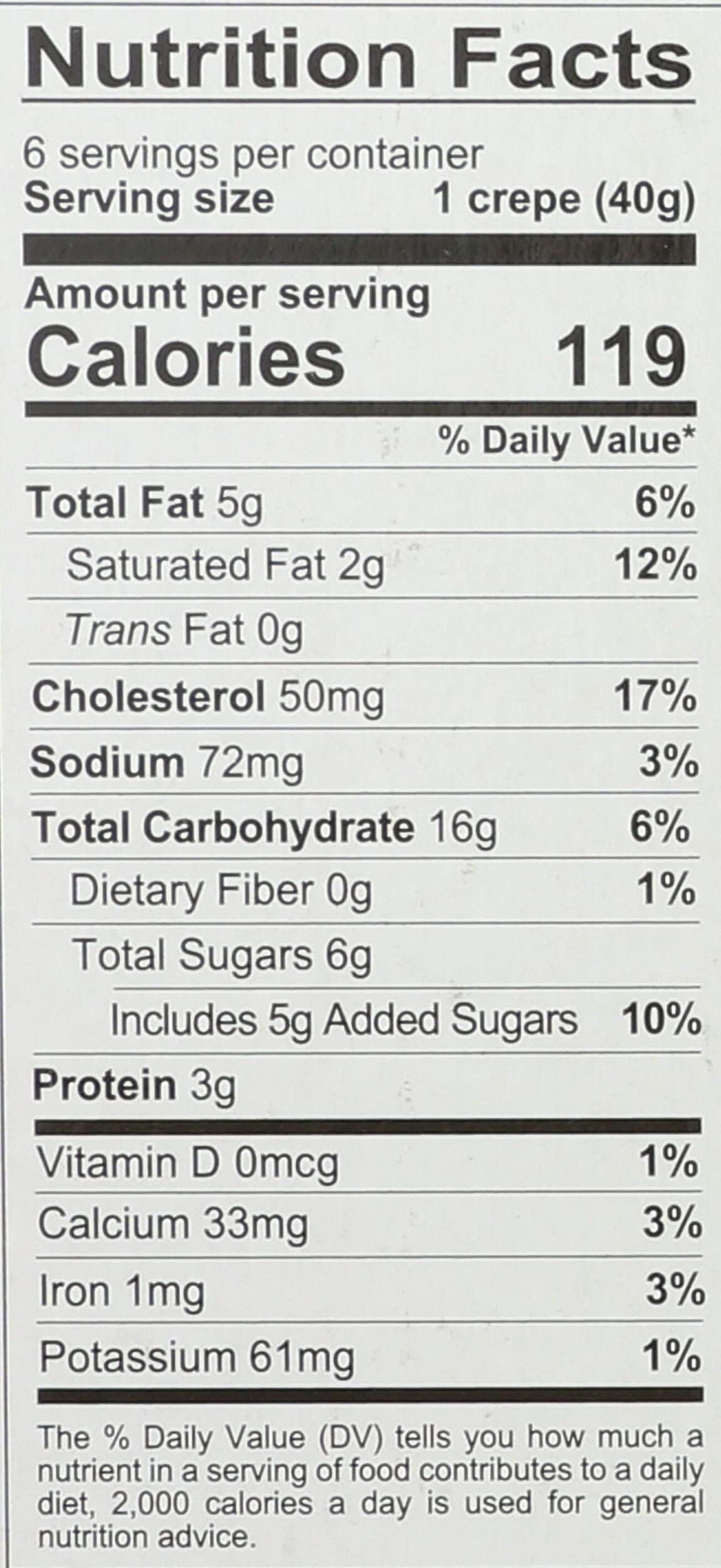 White Toque, Crepes French, 8.46 Ounce