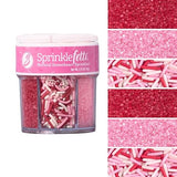Sweets Indeed Valentines Dye Free Sprinkles | Red & Pink Sanding Sugar with Red White Pink Jimmies Mix | Baking & Decorating | No Artificial Dyes |