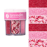 Sweets Indeed Valentines Dye Free Sprinkles | Red & Pink Sanding Sugar with Red White Pink Jimmies Mix | Baking & Decorating | No Artificial Dyes |