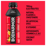 BODYARMOR Sports Drink, Fruit Punch, Electrolyte Drink Hydration, 16 Fl Oz Bottles (12 Pack), Flavored Coconut Water with B Vitamins & Antioxidants
