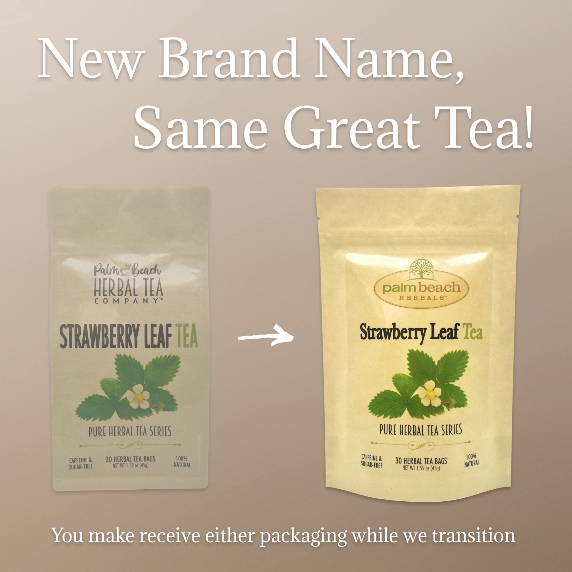 Palm Beach Medicinal Herbs - Strawberry Leaf Tea - Pure Herbal Tea Series, 30ct