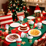 HigzYovn 48 Pack Christmas Paper Cups, Christmas Vacation Decorations, 9 oz Xmas Coffee Disposable Cups, Funny Xmas Party Cups for Holiday Hot