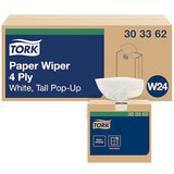 Tork Paper Wiper White Self Dispensing, Pop-Up Box, 8 x 125 Sheets, 303362