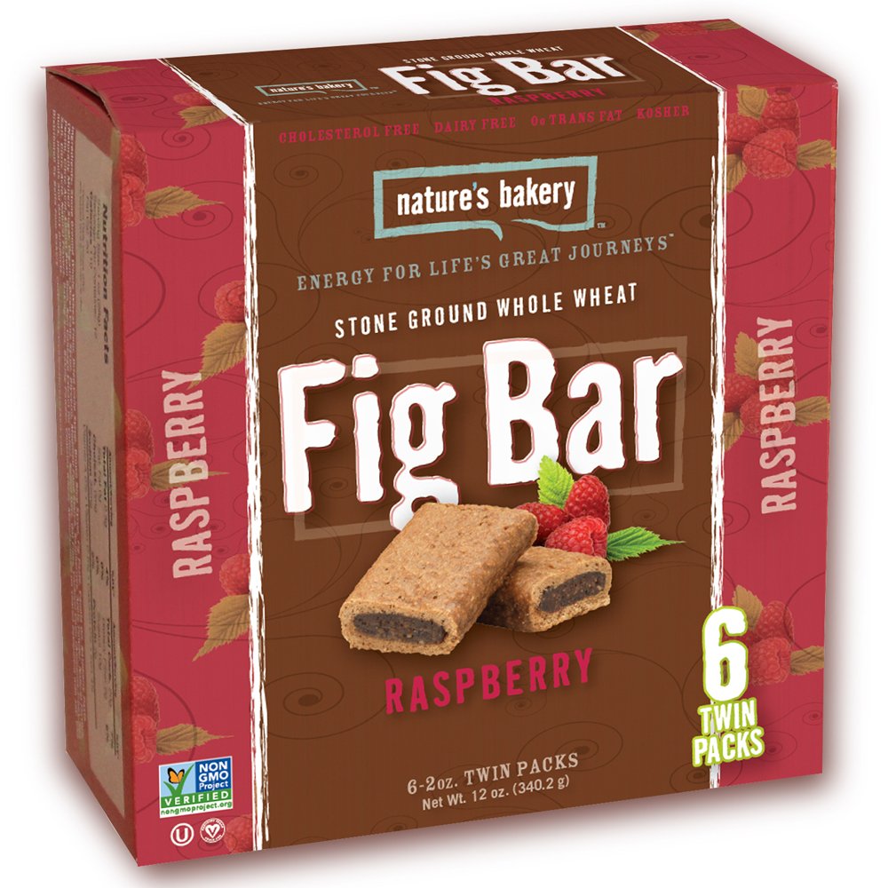 Nature's Bakery Whole Wheat Fig Bar, Raspberry, 6 Count (Pack of 12)