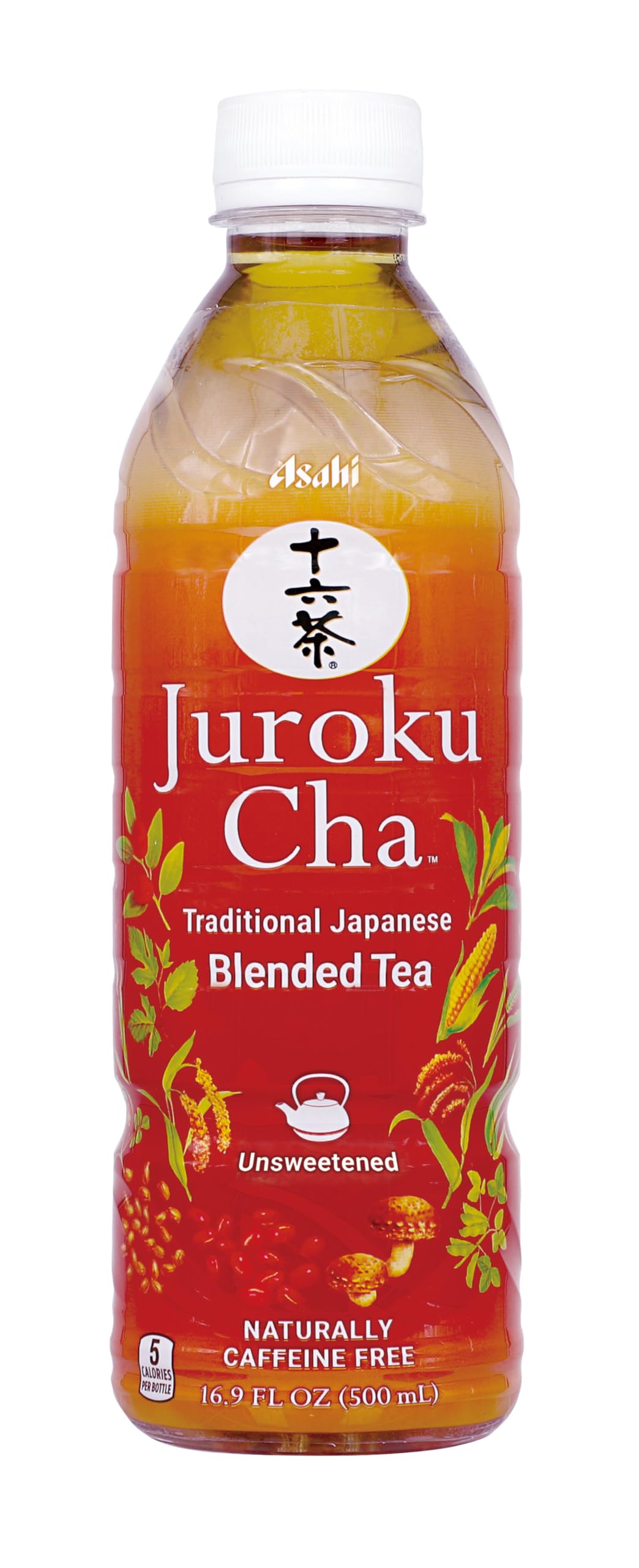 Juroku Cha - Smooth & Refreshing Japanese Tea, Supports Body & Mind, Great with Any Meal, Unsweetened, Caffein Free, 16.9 oz (12 Pack)