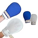 BNOKRTEP Dementia Hand Restraint Gloves 2 Pack, Adult No Scratch Mittens with Breathing Netting, Padded Safety Control Gloves for Elderly