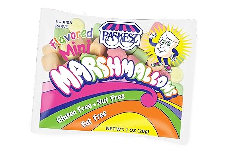 Paskesz Flavored Mini Marshmallows 1 Oz. Bag (Pack of 12)