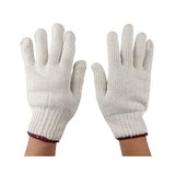 5 Pairs White Labour Protection Cotton Thread Work Gloves - High Elastic Gloves Apply to Transport Grasping Maintenance