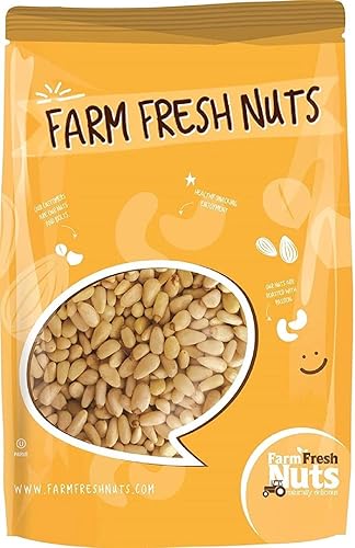 Raw Natural Shelled Pine Nuts/Pignolias (4 Lbs.) - Super Tasty & Crunchy - Handpicked for Freshness & Quality - Compares to Organic - Farm Fresh Nuts