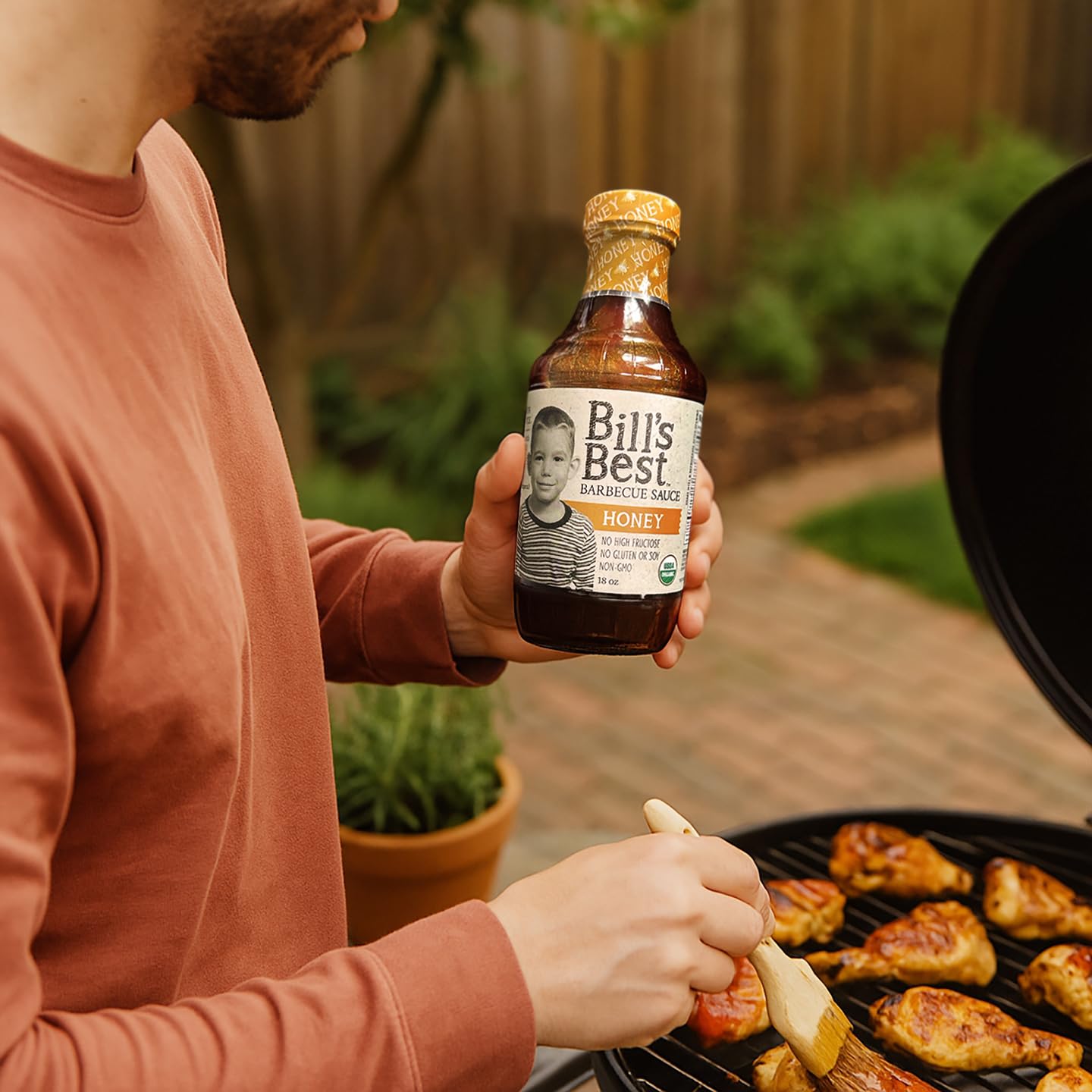 Bill's Best Organic BBQ Sauce 18oz (Honey)