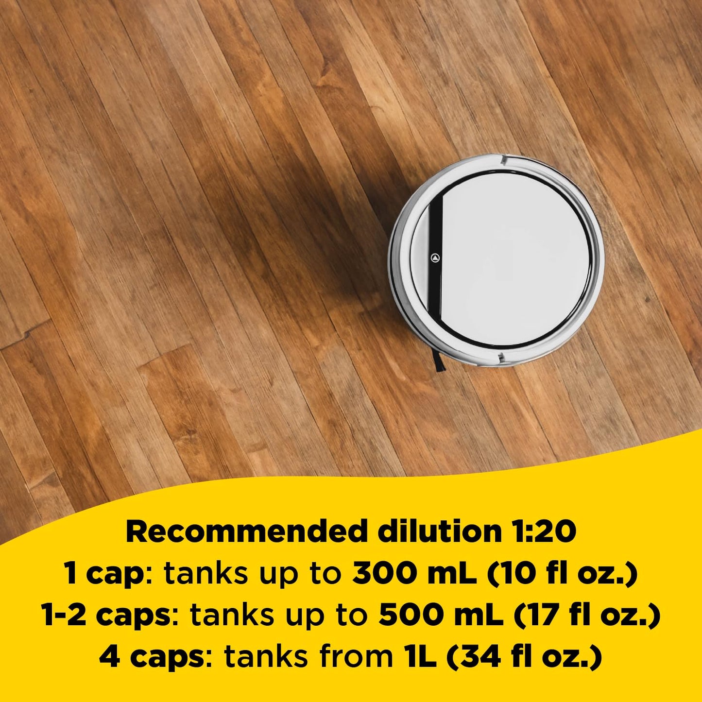 FILA Surface Care Solutions, ROBOSHINE, Detergent for All Robot Vacuum and Mop Combo and Wet Dry Vacuum Cleaner, Up to 100 Washes, Hard Floor Cleaner