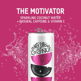 Once Upon a Coconut Sparkling Coconut Water + Energy - Low Calorie All-Natural Drink with Electrolytes - Non-GMO - Gluten-Free - 10.8 Fl Oz (Pack