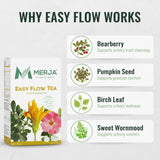 Merja Herbs Easy Flow Tea - Tea for Prostate Support - Mediterranean Loose Tea - Caffeine Free - 100% Natural & Premium Quality 250gr 8.82 oz