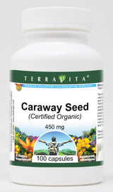 Caraway Seed (Certified Organic) - 450 mg (100 Capsules, ZIN: 517591) - 3 Pack