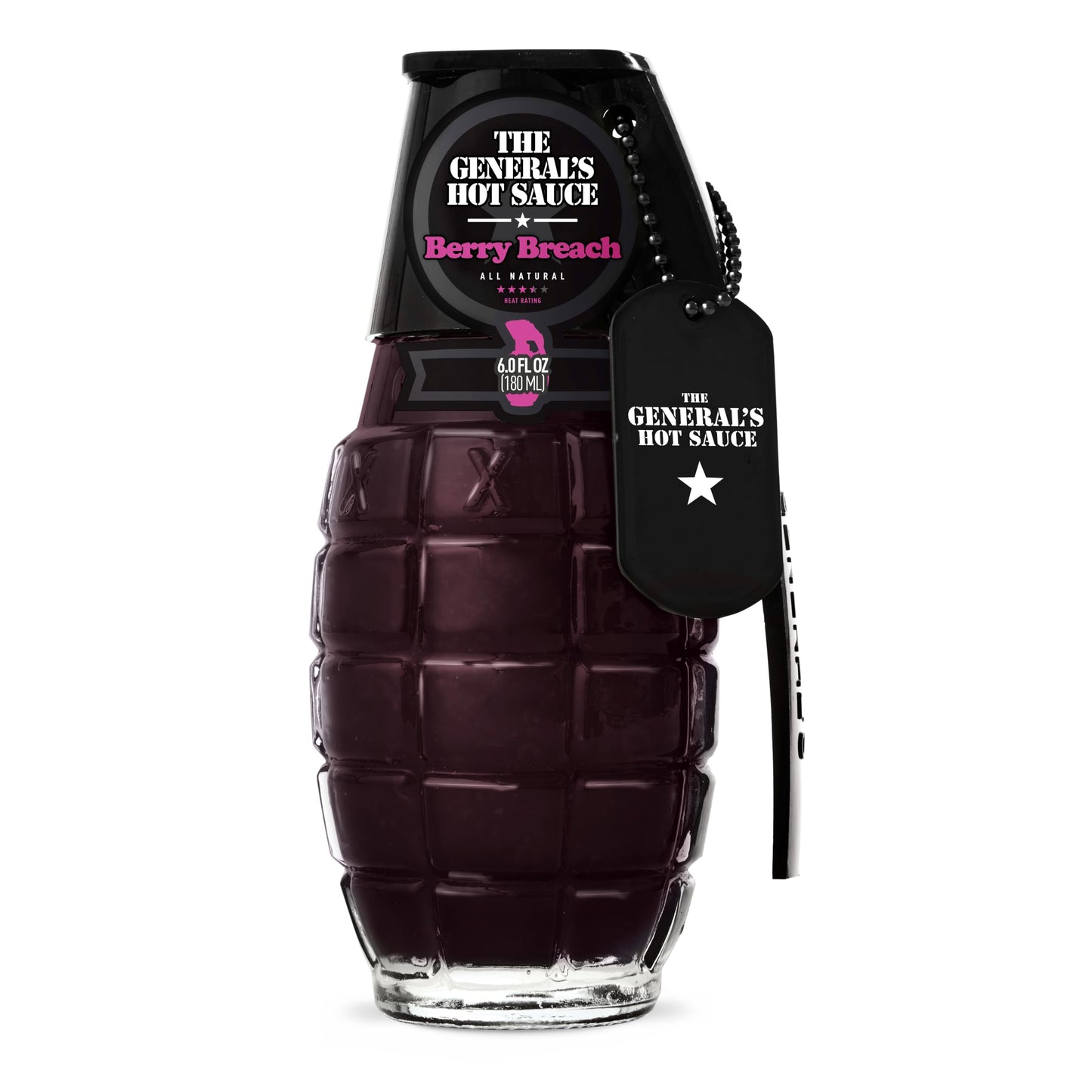The General's Hot Sauce, Berry Breach, 3.5/5 Heat Rating, 6 oz