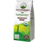Peak Performance High Altitude Organic Coffee - Fair Trade, Low Acid, Non GMO, and Beans Full of Antioxidants - Medium Roast Smooth Tasting USDA