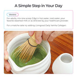Livingood Daily Matcha + Moringa Powder, 30 Servings - 2in1 Matcha Powder and Moringa Supplement for Radiant Skin - Instant Green Tea with L Theanine