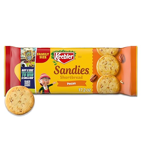 Keebler Sandies Shortbread Cookies, Pecan, Family Size, 17.2 oz