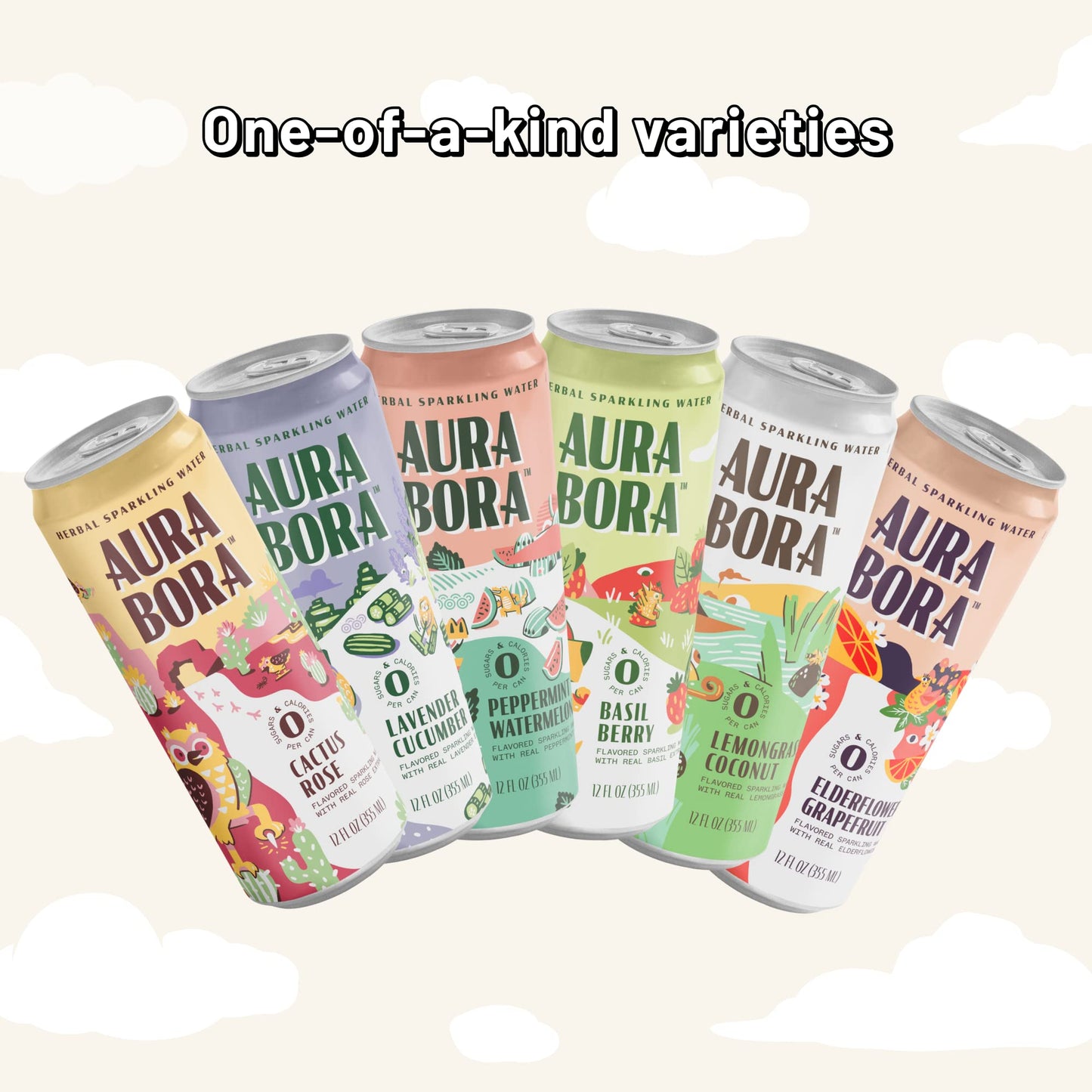 Aura Bora, Ginger Meyer Lemon Sparkling Water, 12 Fl Oz