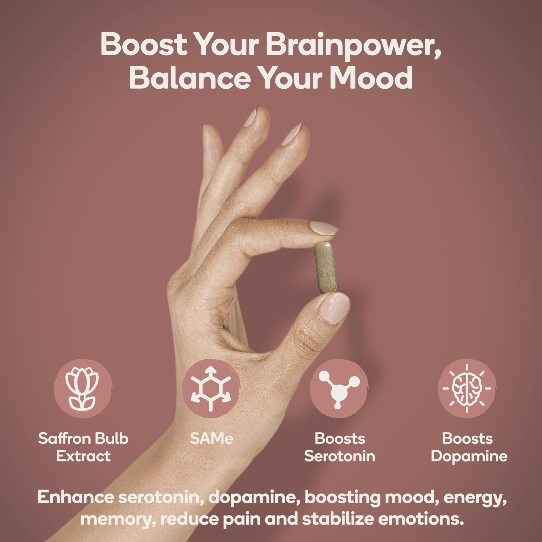 Nedley Health Mood - Emotional Balance & Serotonin Support Supplement - Same, Saffron Extract - 60 Tablets (Mood)