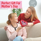 Mothers Day Cookies 'n' Creme Chocolate Hearts in Heart Box, Pack of 30, Mothers Day Chocolate Gift Box, Perfect Chocolate Gift for Mom, Wife, or