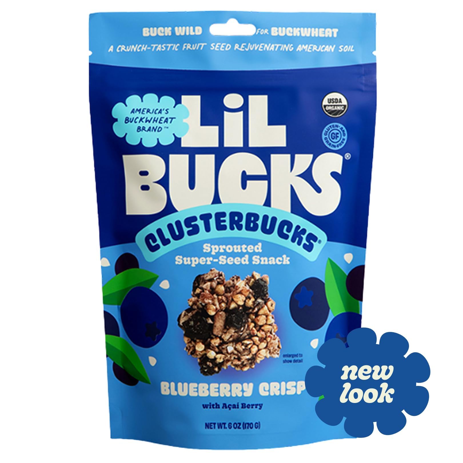 Clusterbucks Superfood Clusters - Grain-Free, Keto-Friendly Granola with Regeneratively Grown Sprouted Buckwheat- Gluten-Free, Low-Carb, Organic