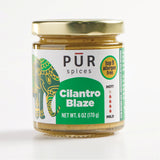 PUR Spices Cilantro Blaze I Hot Sauce & Tangy Cilantro Chutney I Fresh Cilantro, Garlic, Lime and Hot Peppers I Plant Based, Gluten Free, No Sugar