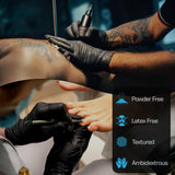 Pyrsiva 6Mil Black Nitrile Disposable Medical Exam Gloves - Heavy Duty 1000 PCS Gloves Powder-Free Latex-Free - Doctors, Nurses, Chefs, Mechanics
