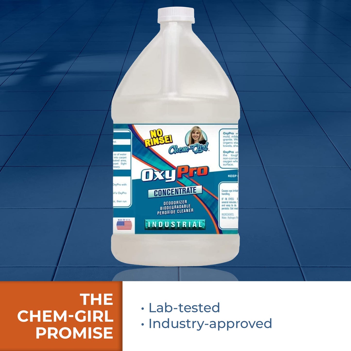 Chem-Girl OxyPro Concentrated Multi-Purpose Surface Cleaner to the Rescue - Chlorine-Free, Oxygen-Powered Stain & Odor Remover, 5 Percent Hydrogen