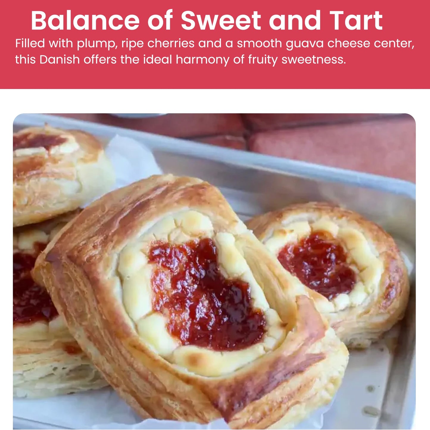 Guava Cheese Croissant - Bakery fresh - Breakfast Pastries - Individually Wrapped Croissants - Real Pastry - Perfectly cooked - Taste Simply Fresher