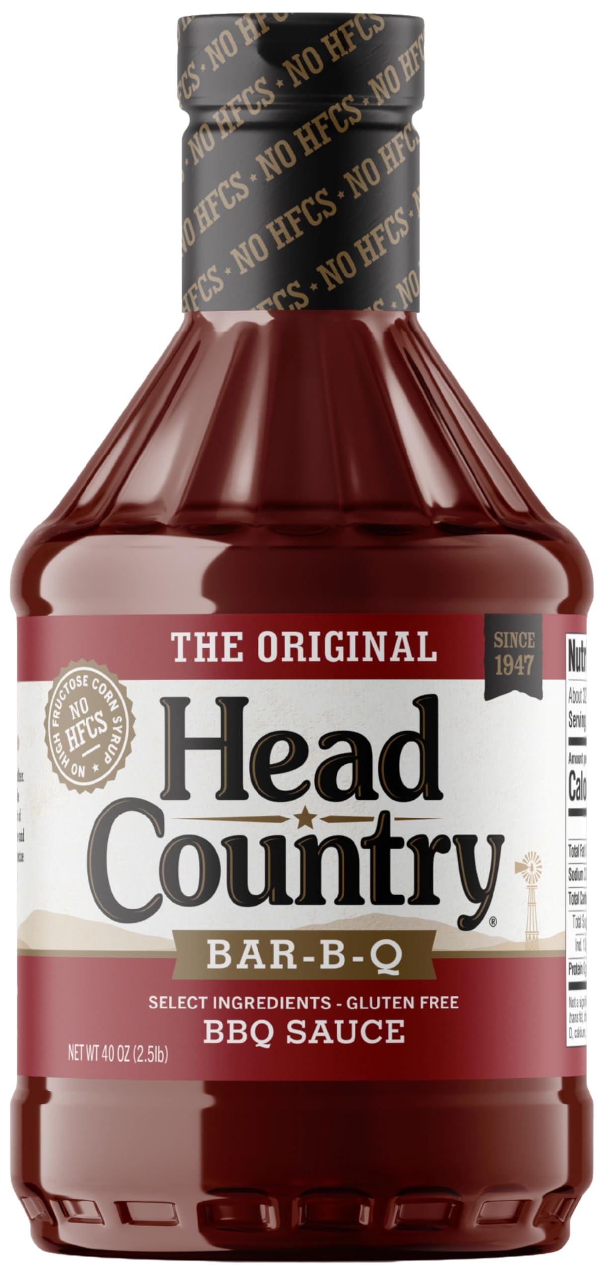 Head Country Bar-B-Q Sauce, Original, 40 Ounce (Pack of 6)