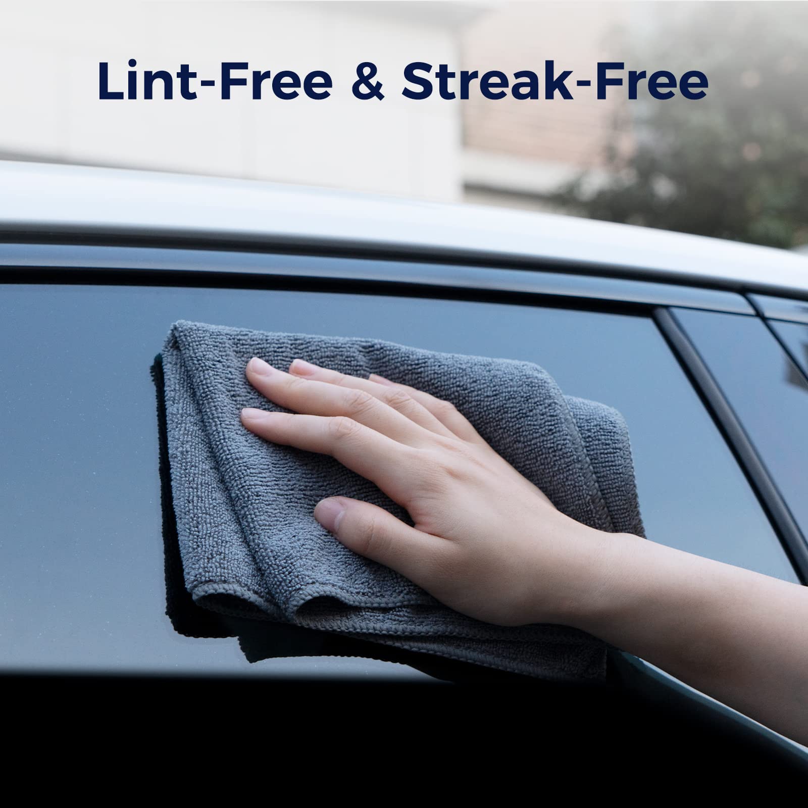 CLICK CLEAN Microfiber Cleaning Cloths, 12-Pack, Size 12" x 16", Lint-Free, Streak-Free, Reusable Cleaning Towels for Cleaning Windows, Glass