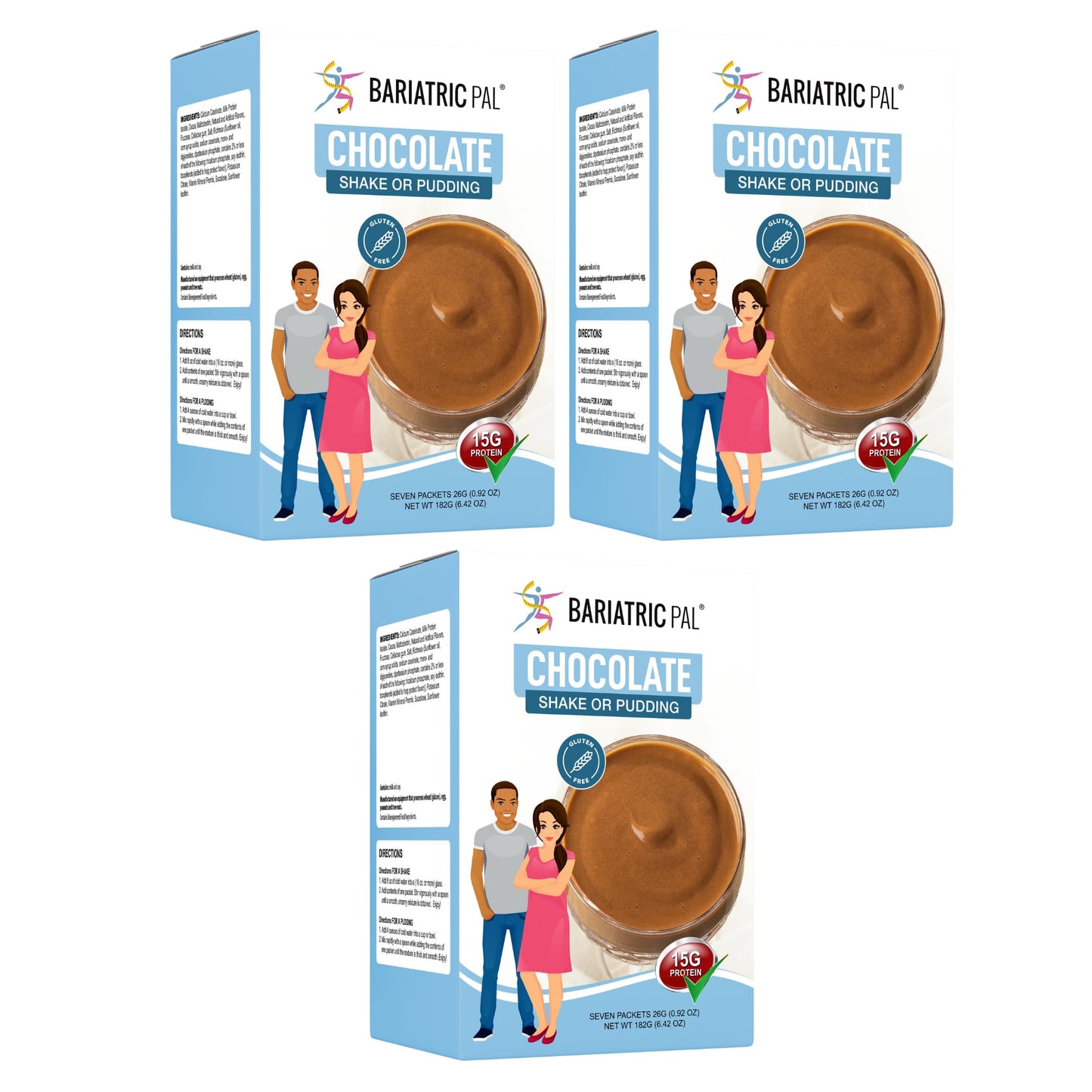 BariatricPal Protein Shake or Pudding - Chocolate (3-Pack)