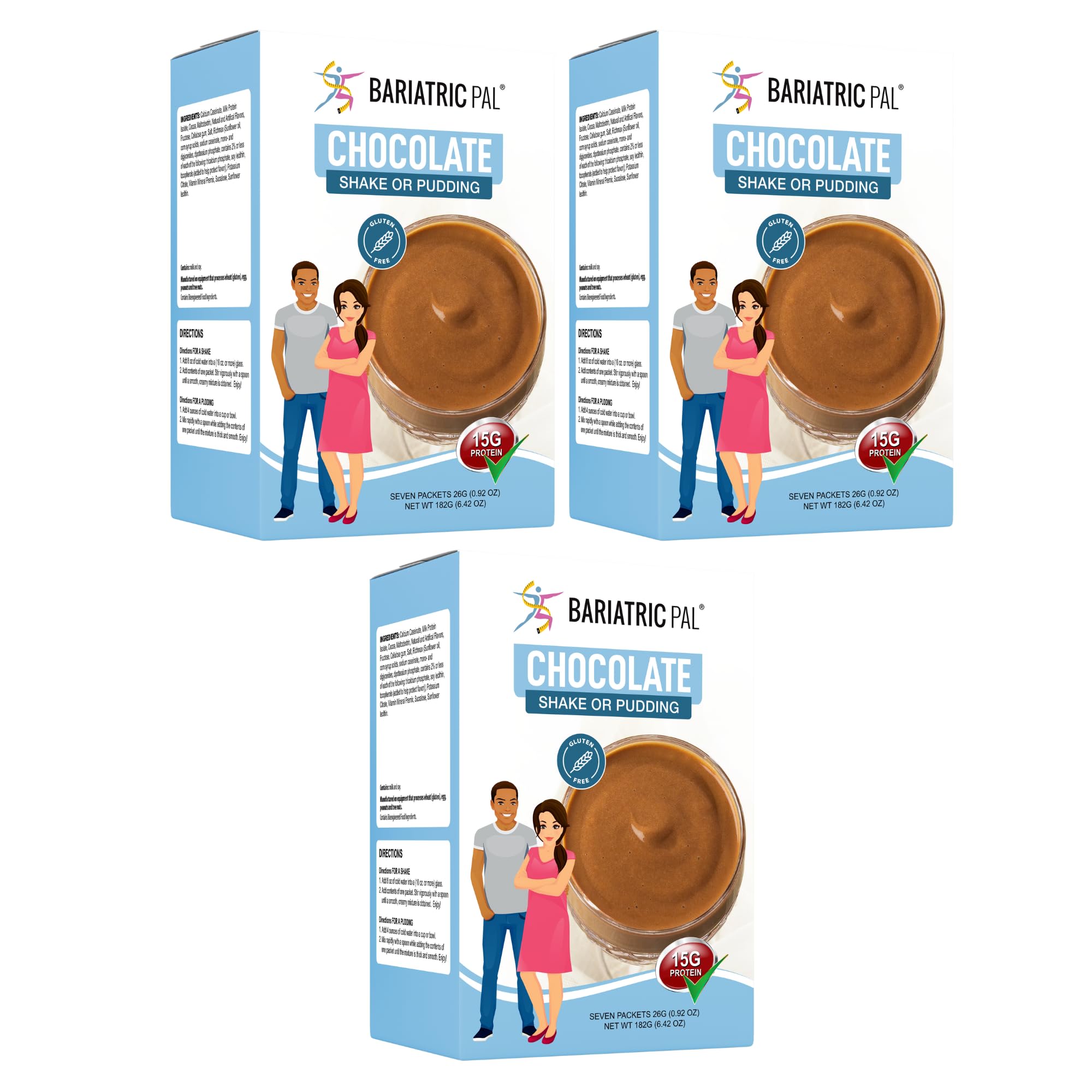 BariatricPal Protein Shake or Pudding - Chocolate (3-Pack)