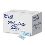 NatraTaste Blue Zero Calorie Aspartame Sweetener Packets, 2000 Ct., Gluten Free, Vegan, Sugar Substitute for Hot and Cold Drinks, Coffee, Iced Tea, Baking and More