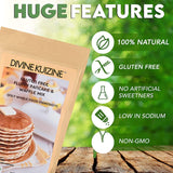 DivineKuizine Fluffy Pancake & Waffle Mix| Gluten free pancake mix| Gluten free Mix| Pancake mix just add milk| Easy to use waffle and pancakes mix 2lbs