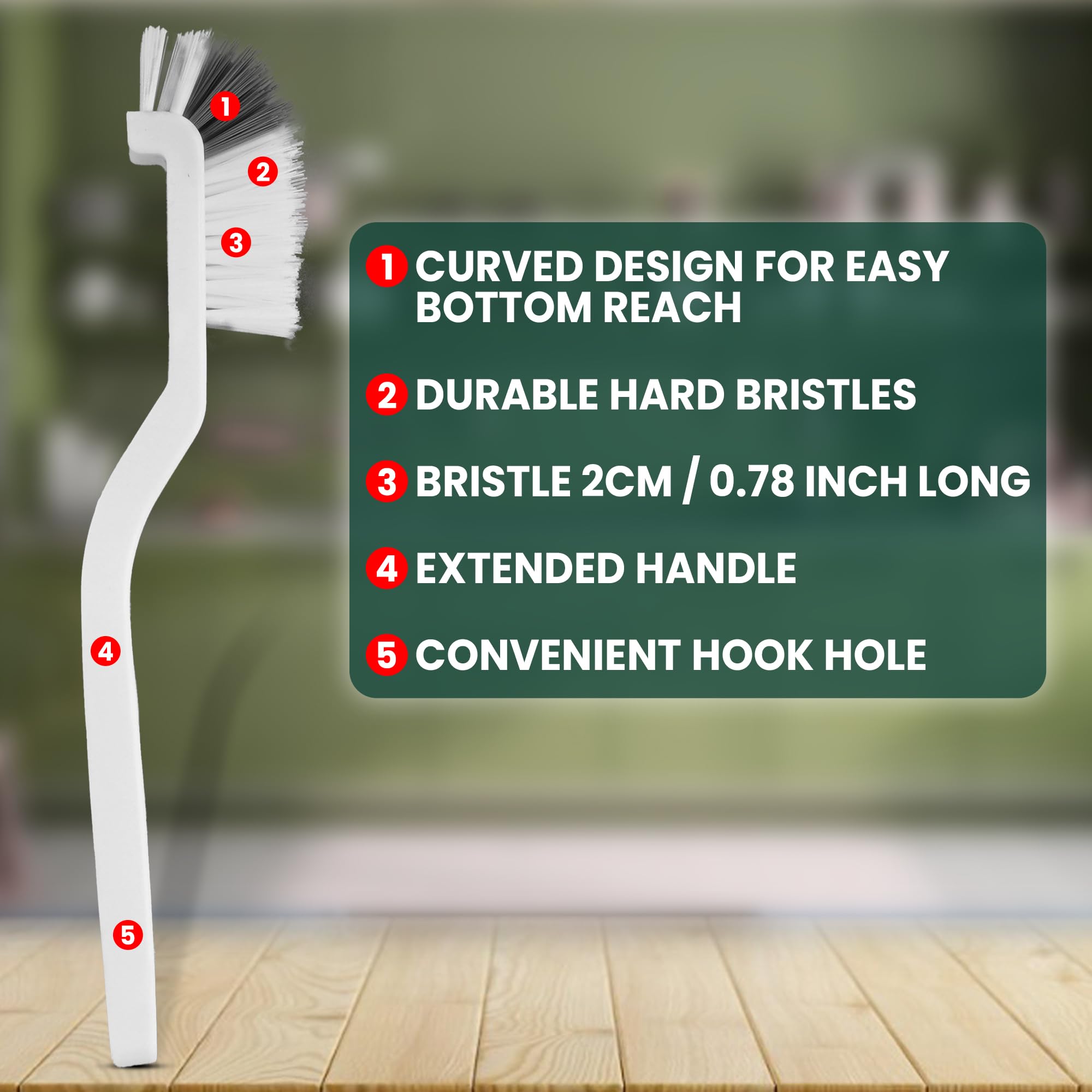 8 Pcs Crevice Cleaning Brush Set - Hard Bristle Cleaning Tools for Grout, Gaps & Narrow Spaces - Multi-Purpose Grout Brush, for Cleaning Bathroom