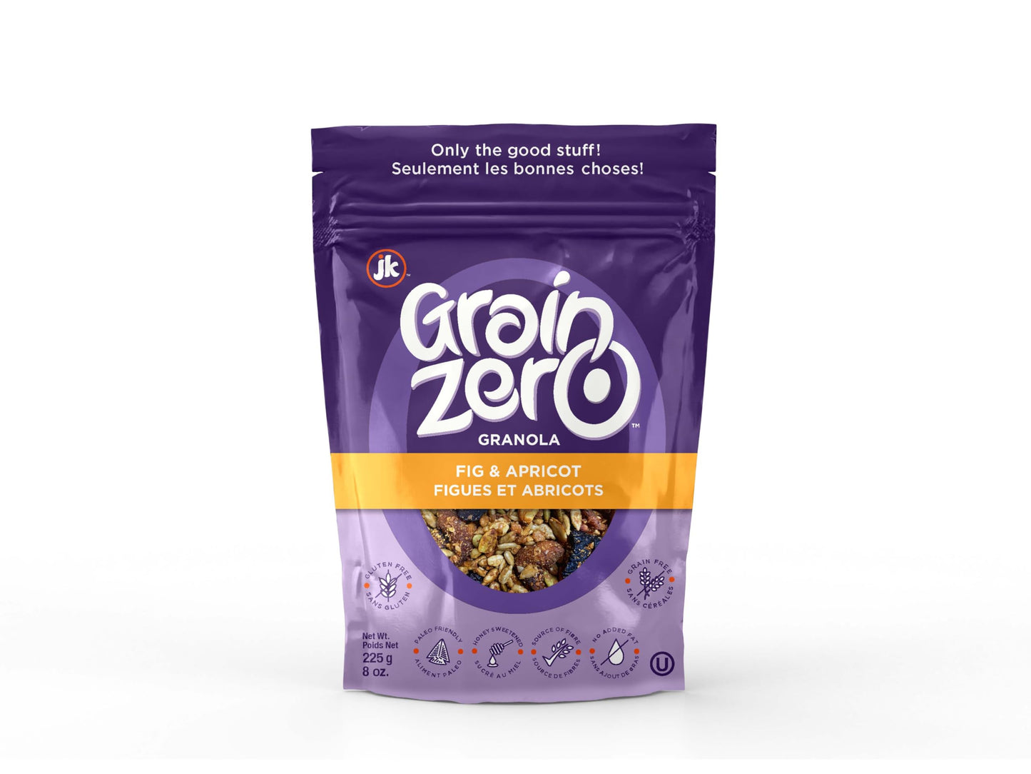 Grain Zero Granola Fig & Apricot, Gluten Free, 8 Ounce (Pack of 1)