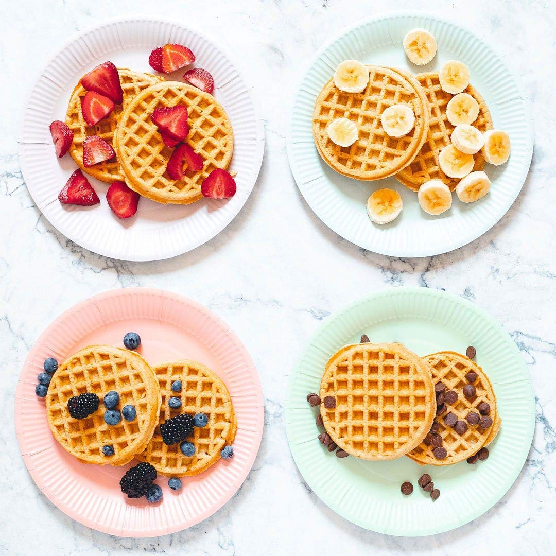 Kidfresh Chocolate Chip Waffles, Made with Hidden Veggies and No Artificial Ingredients, Frozen Kid's Meal, 10oz (9-Pack)