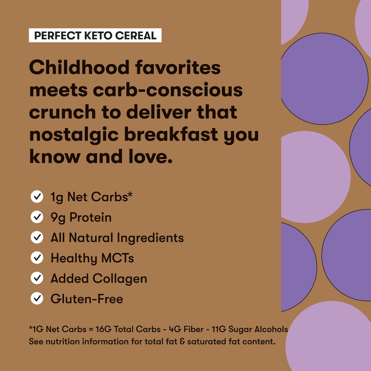 Keto Cereal | Low Net Carb, Zero Sugar, Grain Free, Keto Protein Cereal | Keto Snacks & Protein Snacks | Keto Friendly Foods | Great Keto Breakfast